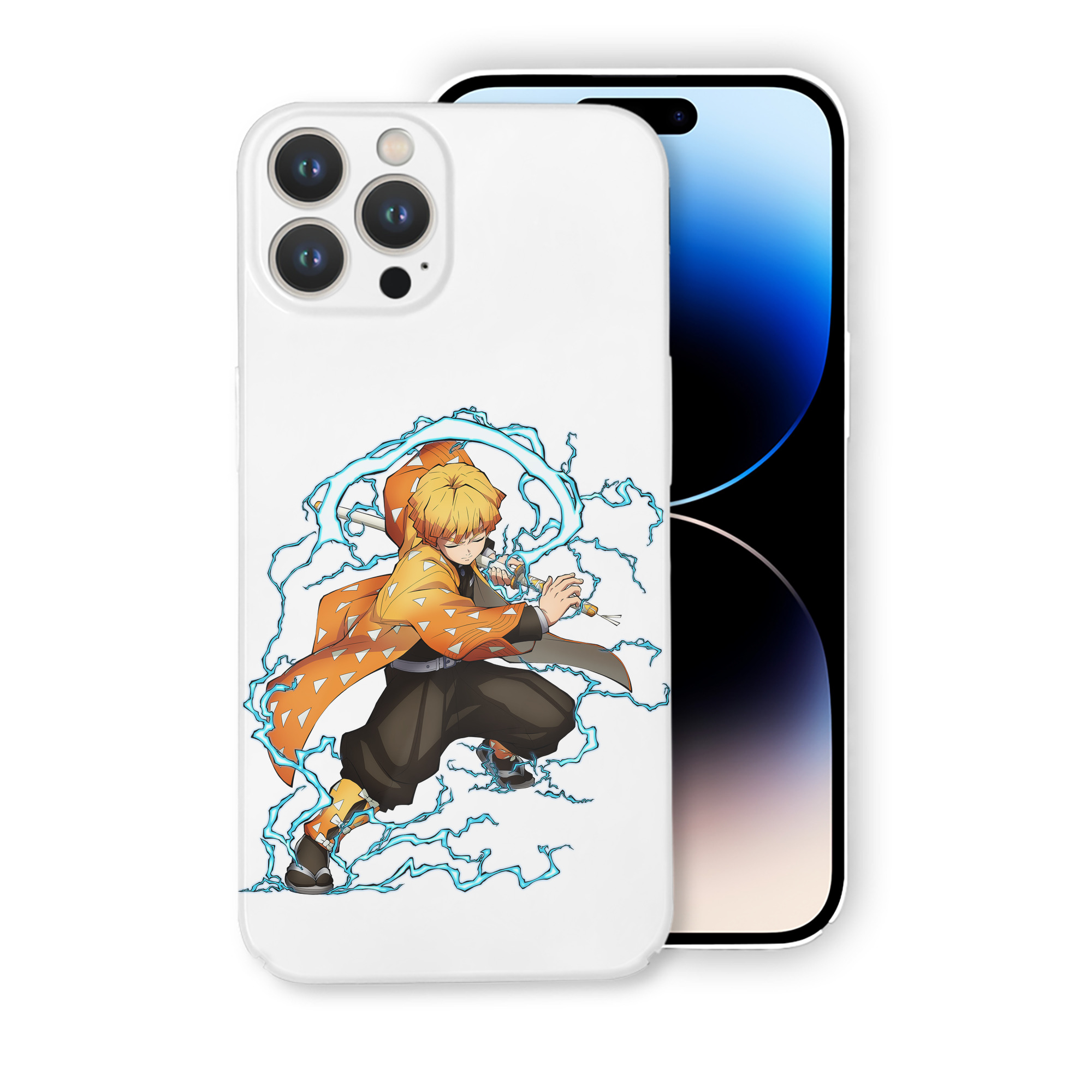 （画像用） 鬼滅の刃（きめつのやいば）我妻 善逸／あがつま ぜんいつ Agatsuma Zenitsu 【iPhone 14シリーズ対応】ハードケース